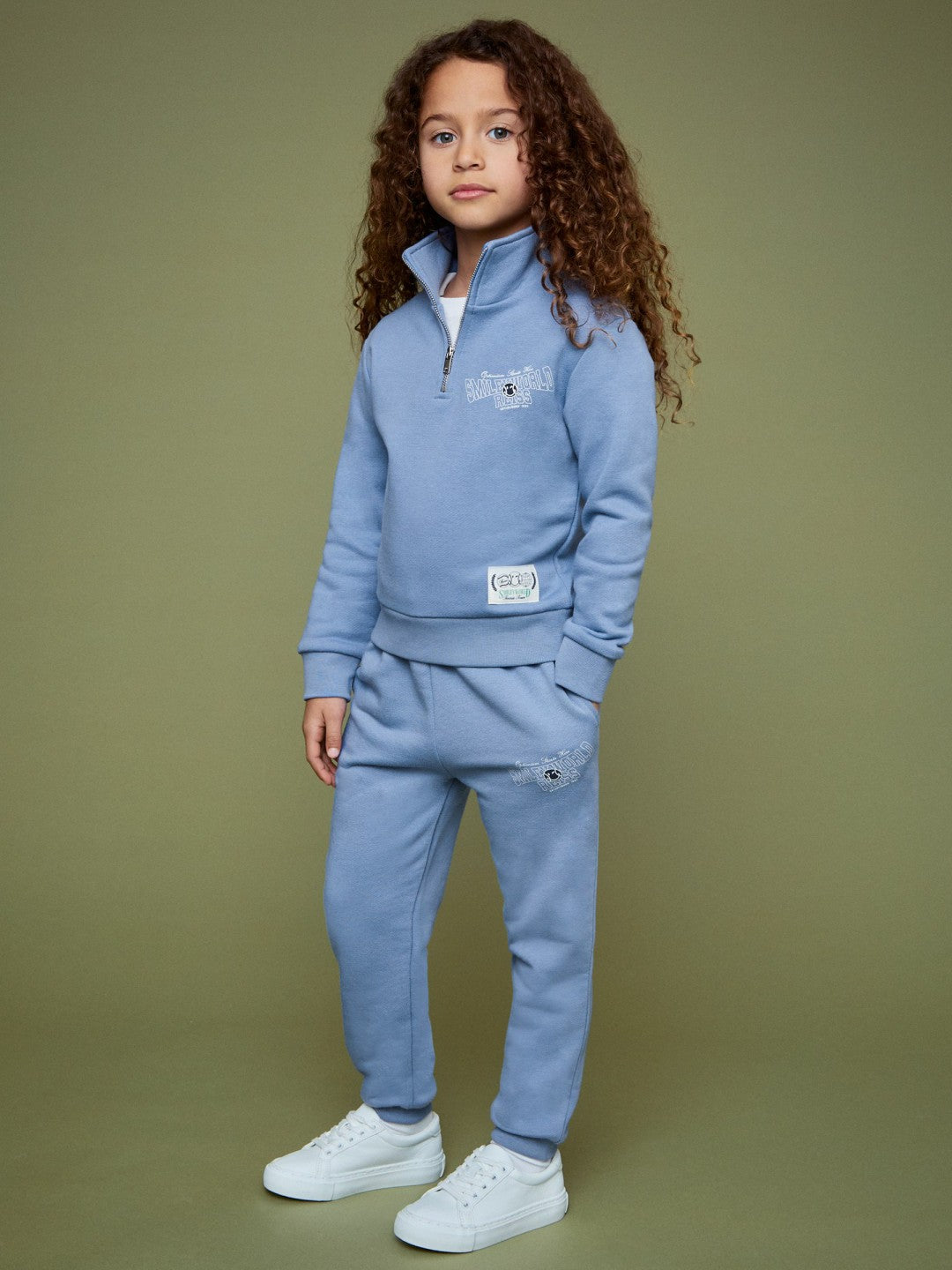 Reiss Best Seller - 3-9 yrs SmileyWorld Cuffed Joggers Unisex Fit in Blue