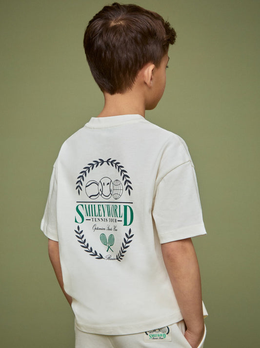 Reiss 9-13 yrs SmileyWorld Oversize T-Shirt in White