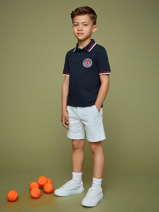 Reiss 3-9 yrs SmileyWorld Piqué Polo Shirt in Navy