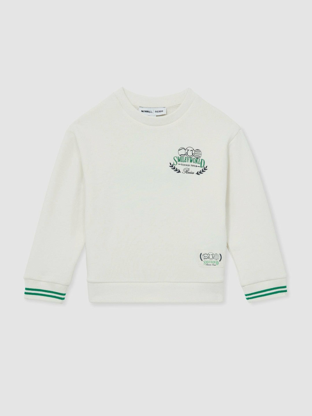 Reiss Affordable - 13-14 yrs SmileyWorld Logo Sweatshirt Unisex Fit in White