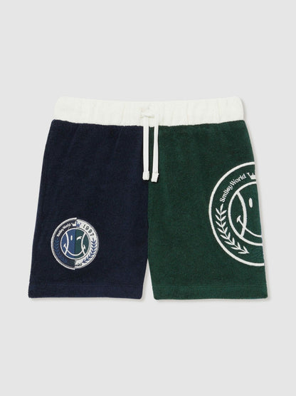 Reiss Deal - 13-14 yrs SmileyWorld Towelling Shorts in Blue