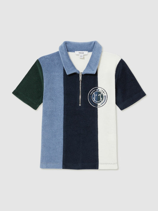 Reiss Popular Choice - 13-14 yrs SmileyWorld Towel Polo Shirt in Blue