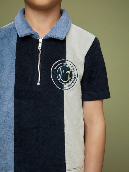 Reiss Popular Choice - 13-14 yrs SmileyWorld Towel Polo Shirt in Blue
