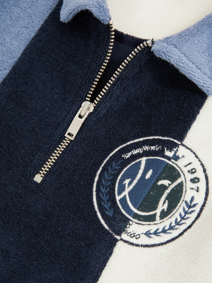 Reiss Popular Choice - 13-14 yrs SmileyWorld Towel Polo Shirt in Blue