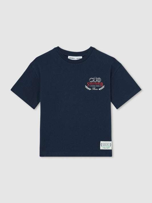 Reiss 13-14 yrs SmileyWorld Oversize T-Shirt in Navy