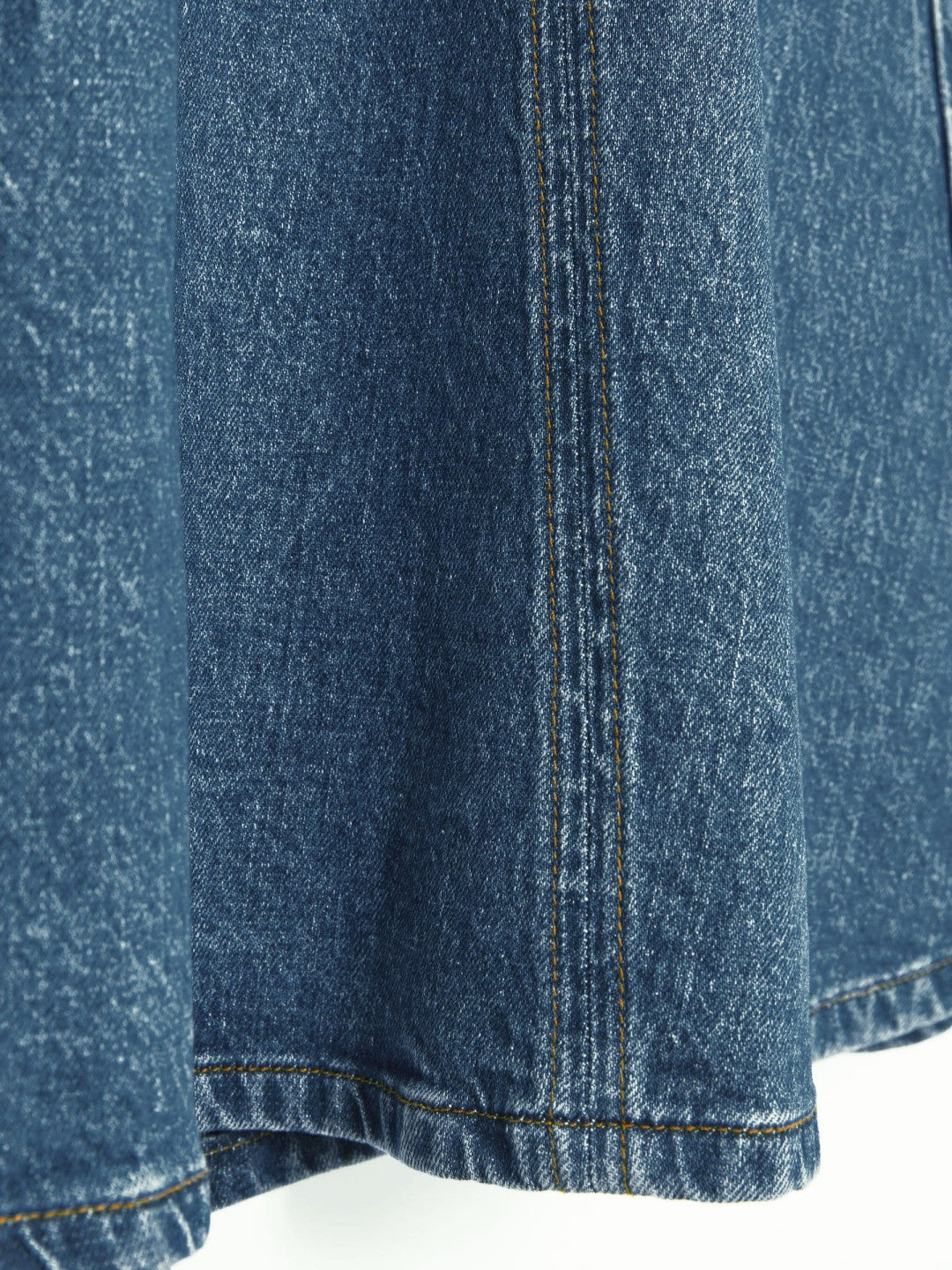 Reiss Deal - Denim Panelled Midi Skirt in Indigo