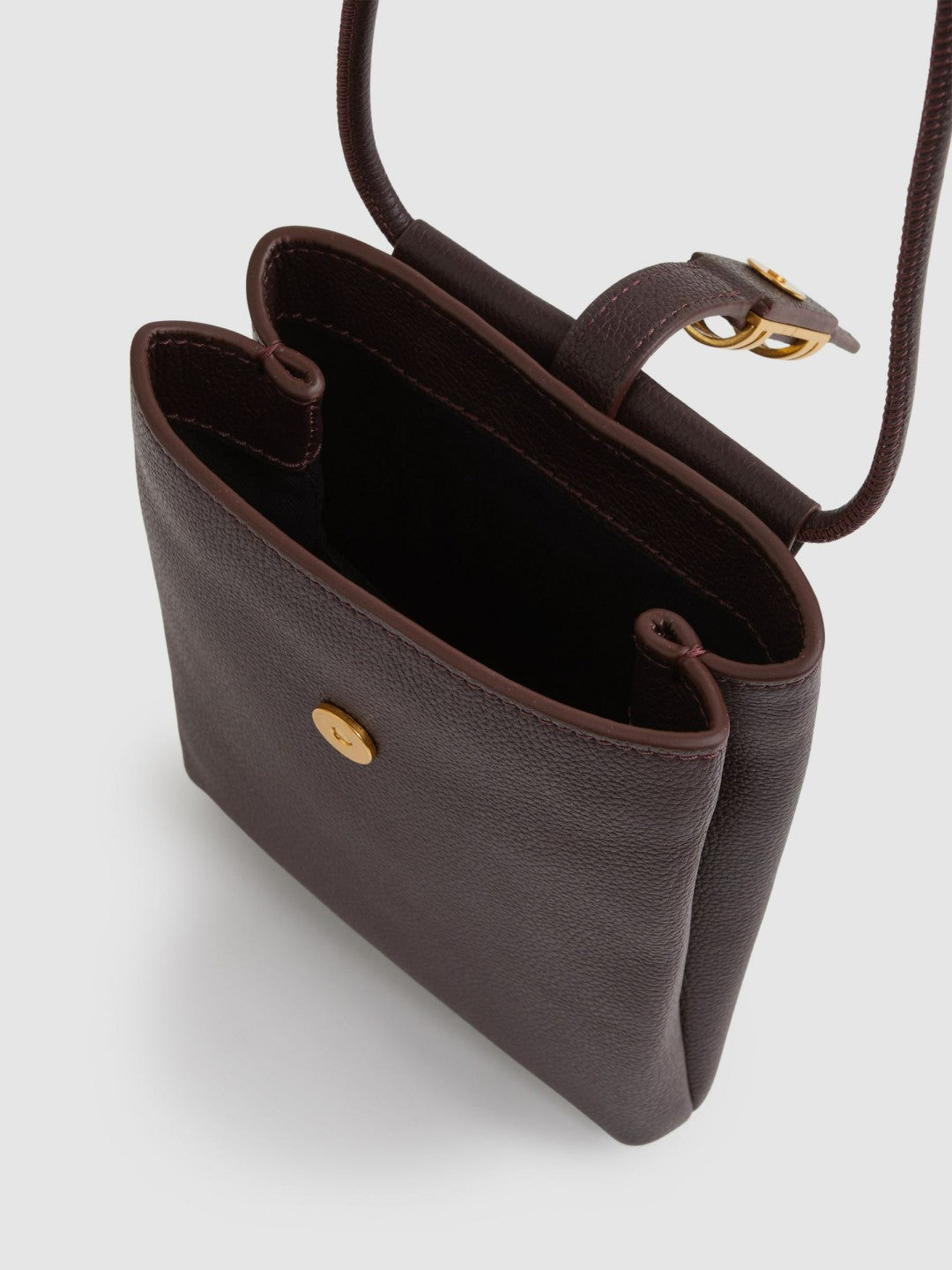 Reiss Affordable - Leather Phone Holder in Oxblood