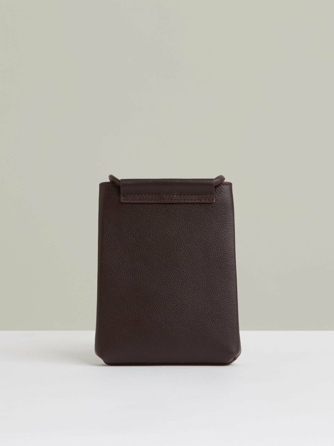 Reiss Affordable - Leather Phone Holder in Oxblood