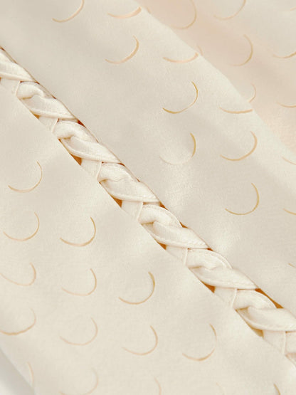 Reiss Laser Cut Drawstring Shorts in White