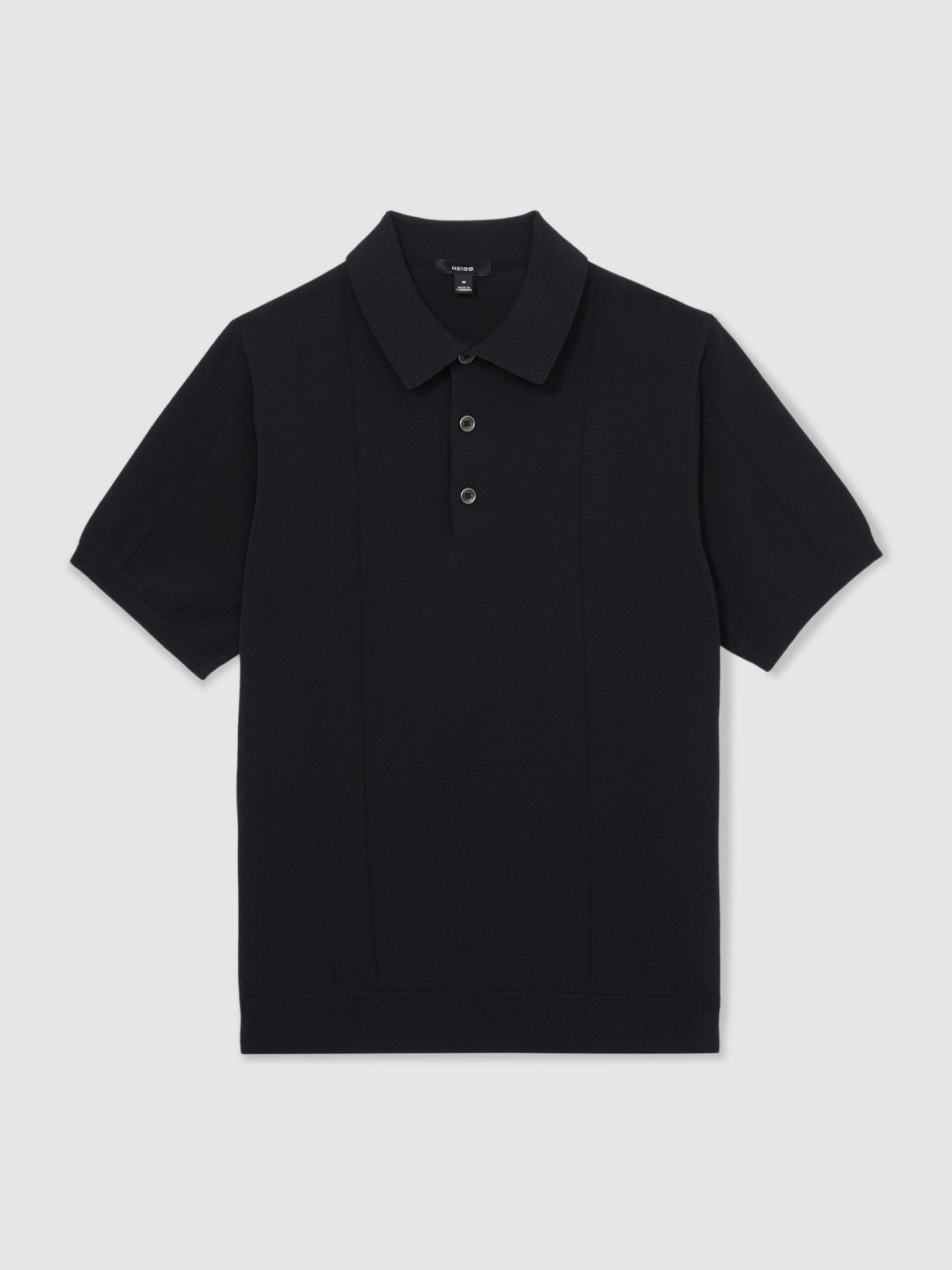 Reiss Cotton-Silk Polo Shirt in Navy