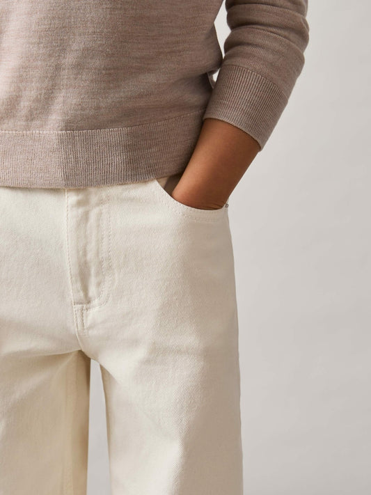 Reiss Sale - 9-13 yrs Relaxed-Fit Jeans in Off White