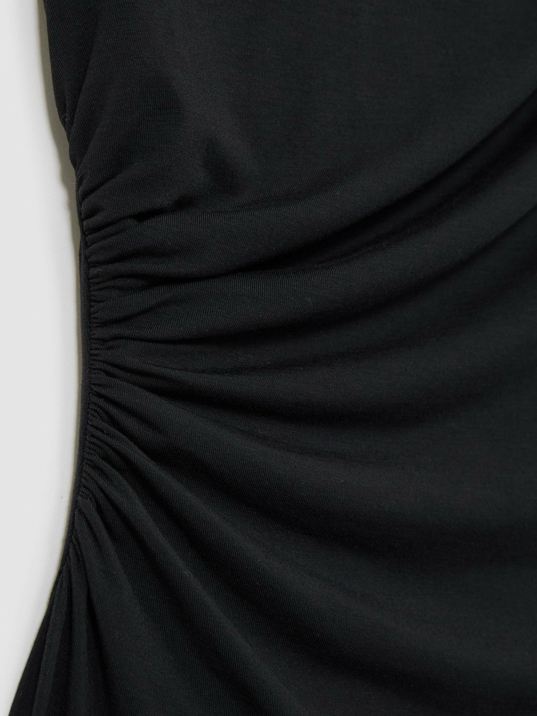 Reiss Stretch-Modal Ruched Vest in Black