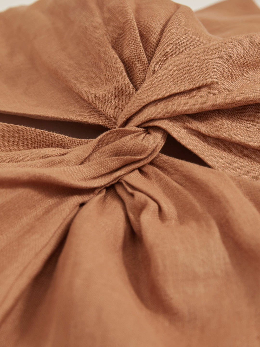 Reiss Popular Choice - Linen Halterneck Cut Out Playsuit in Brown
