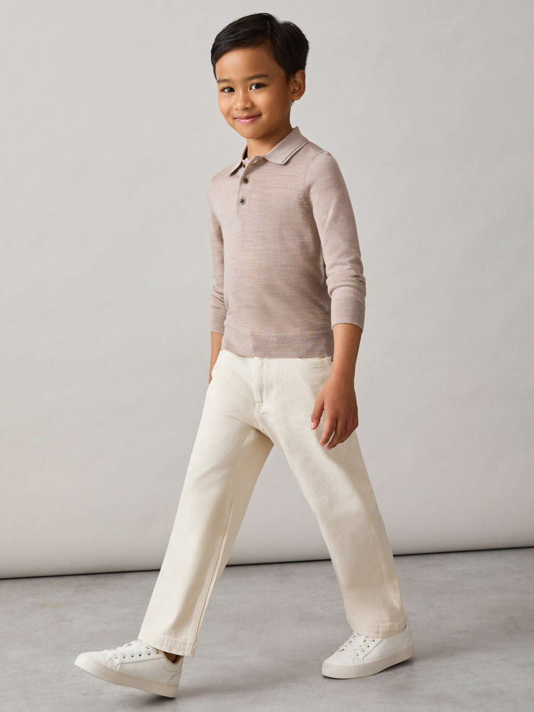 Reiss Savings - 3-9 yrs Relaxed-Fit Jeans in Off White