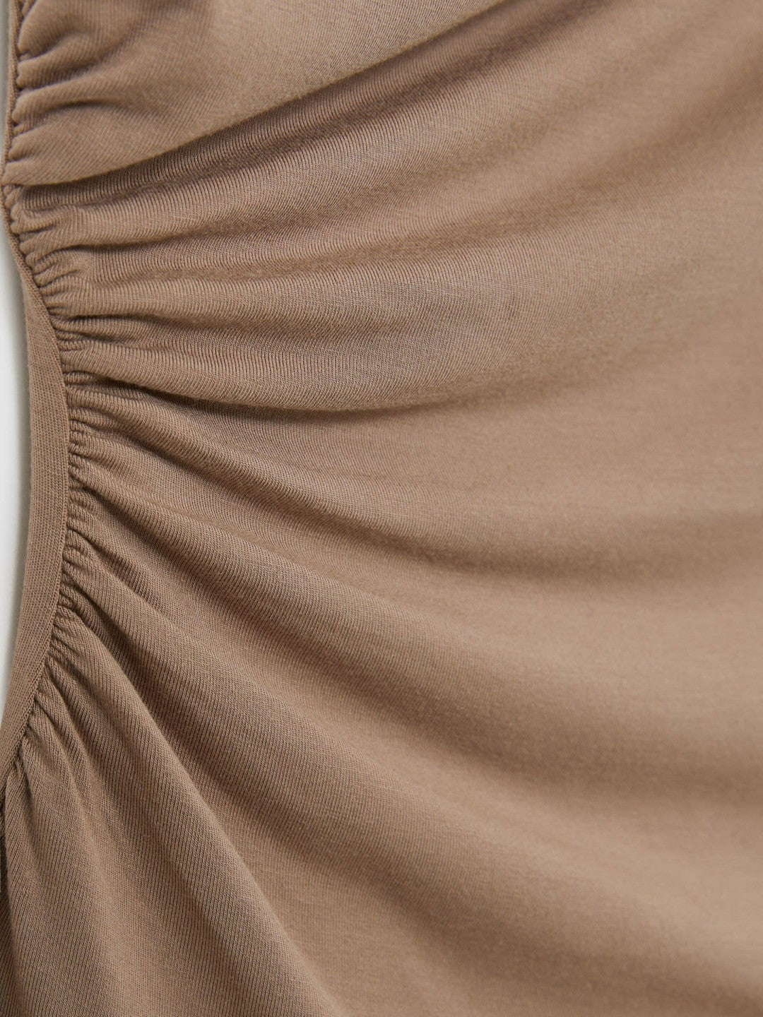 Reiss Value - Stretch-Modal Ruched Vest in Mocha Brown