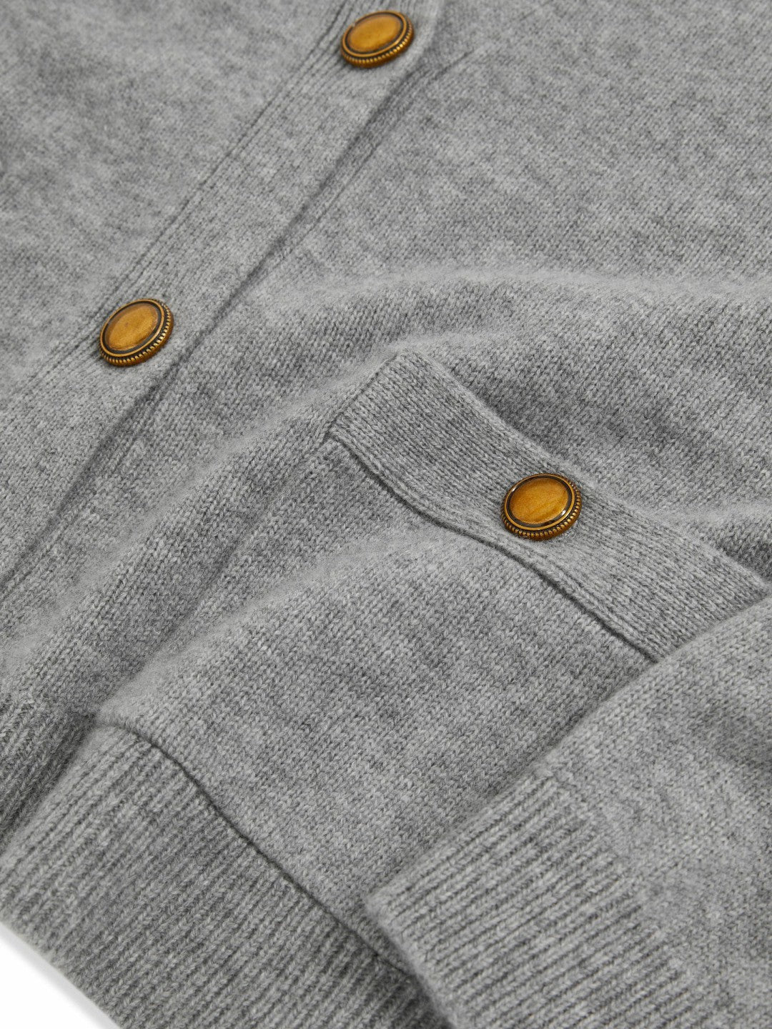 Reiss Value - Wool-Cashmere Button Cardigan in Silver Grey
