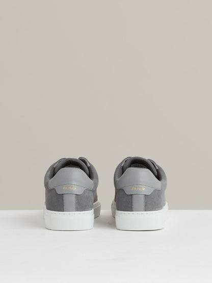 Reiss Sale - Suede Slip-On Elasticated Trainers in Grey