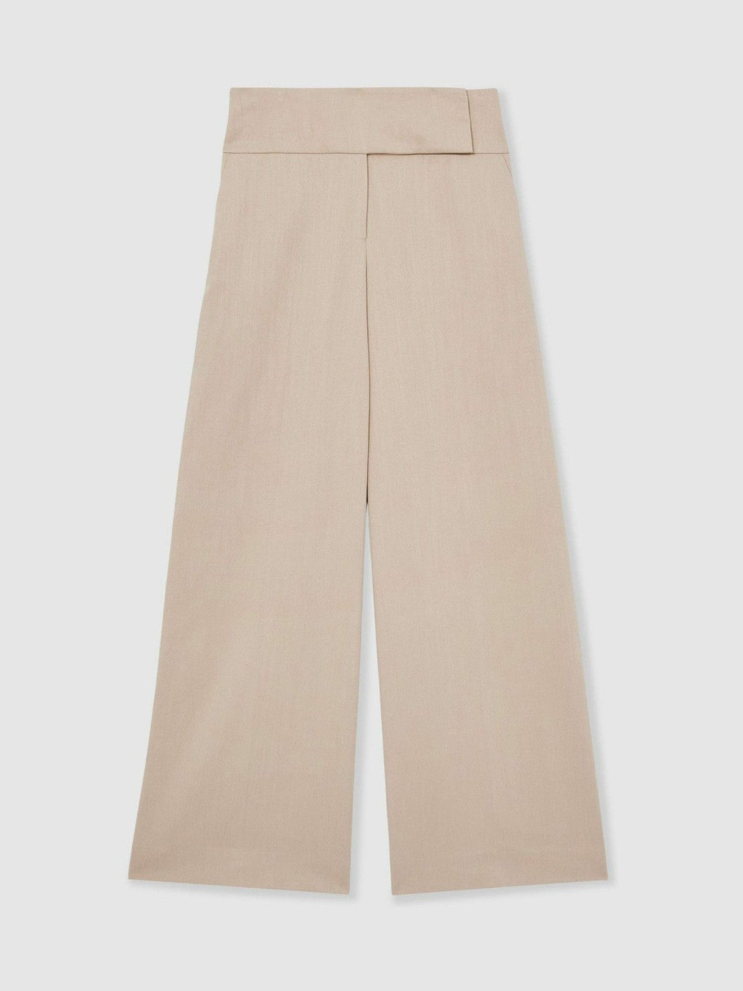 Reiss Deal - Lyocell-Linen Wide-Leg Trousers in Neutral