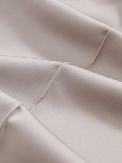 Reiss Featured - Satin Wide Leg Elastic Waist Trousers in Grey