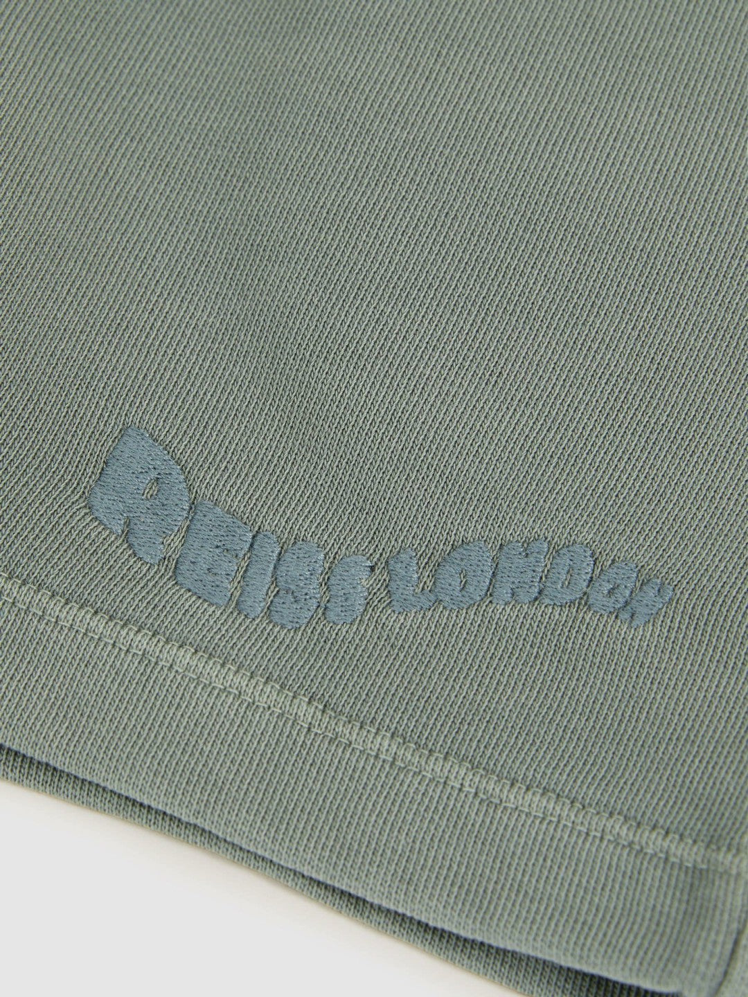 Reiss 9-13 yrs Cotton Brand-Embroidered Shorts in Washed Sage