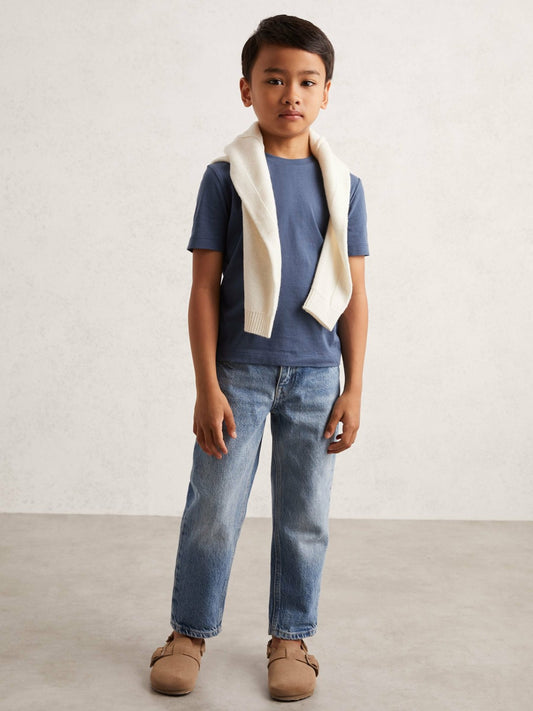 Reiss 3-9 yrs Crew Neck T-Shirt in Ocean Blue