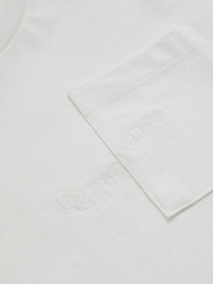 Reiss 13-14 yrs Cotton Palm-Embroidery Oversize T-Shirt in Off White