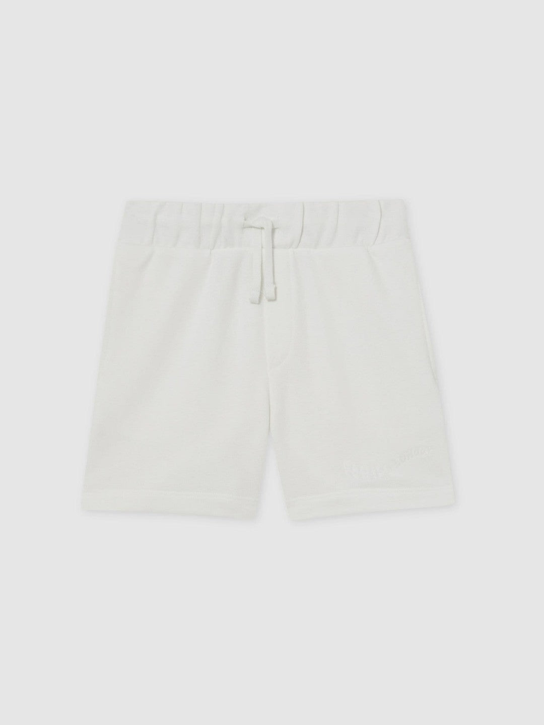 Reiss Savings - 13-14 yrs Cotton Brand-Embroidered Shorts in Off White
