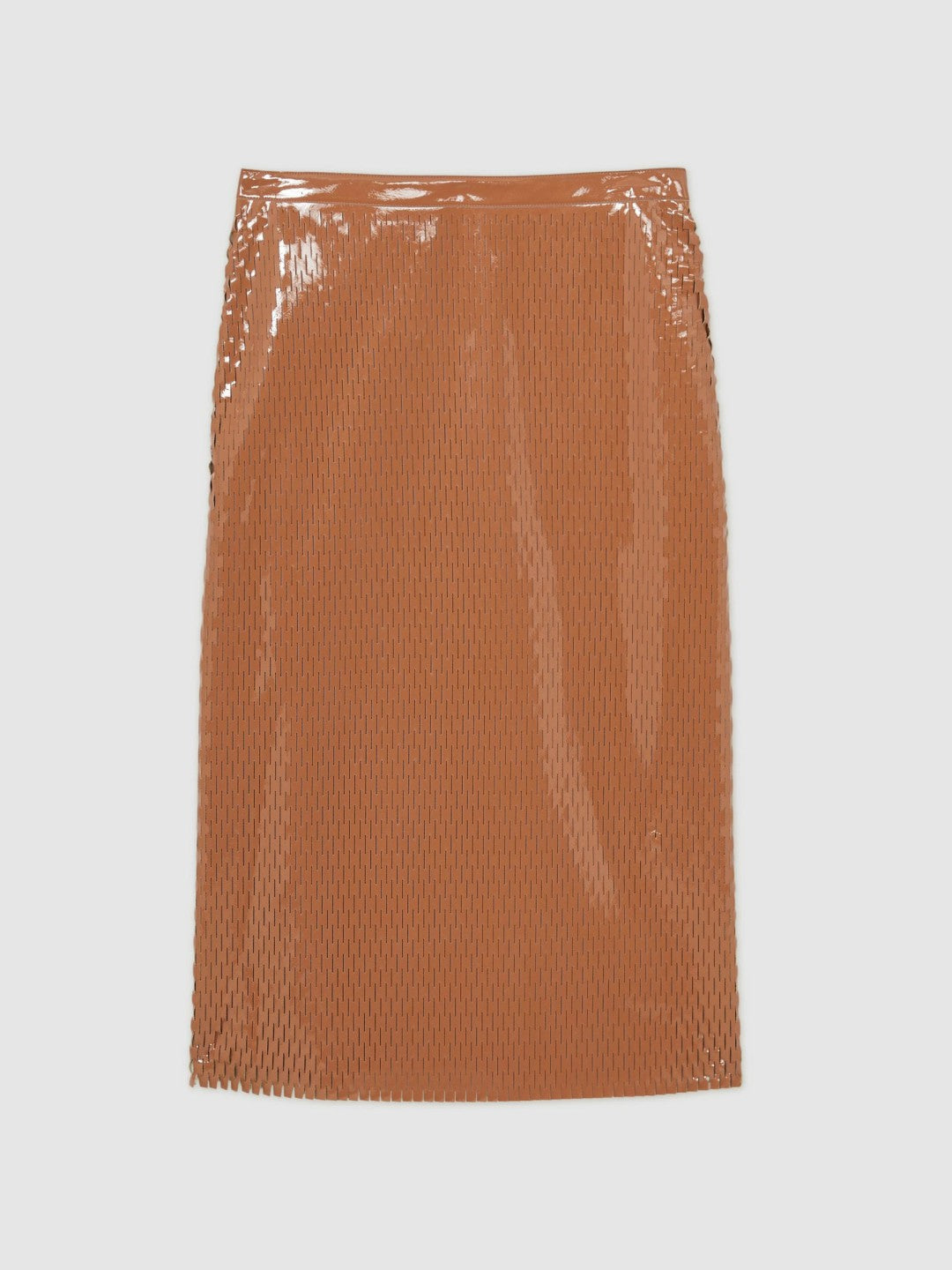 Reiss Savings - Atelier Laser-Cut Pencil Skirt in Tan