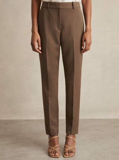 Reiss Slim Fit Suit Trousers in Mink Neutral
