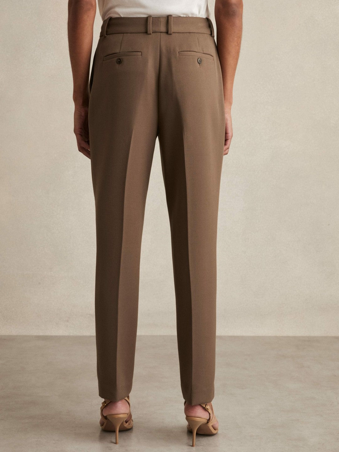 Reiss Slim Fit Suit Trousers in Mink Neutral