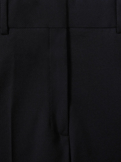 Reiss Wool-Blend Wide-Leg Suit Trousers in Navy