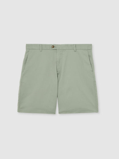 Reiss Short Length Casual Chino Shorts in Pistachio