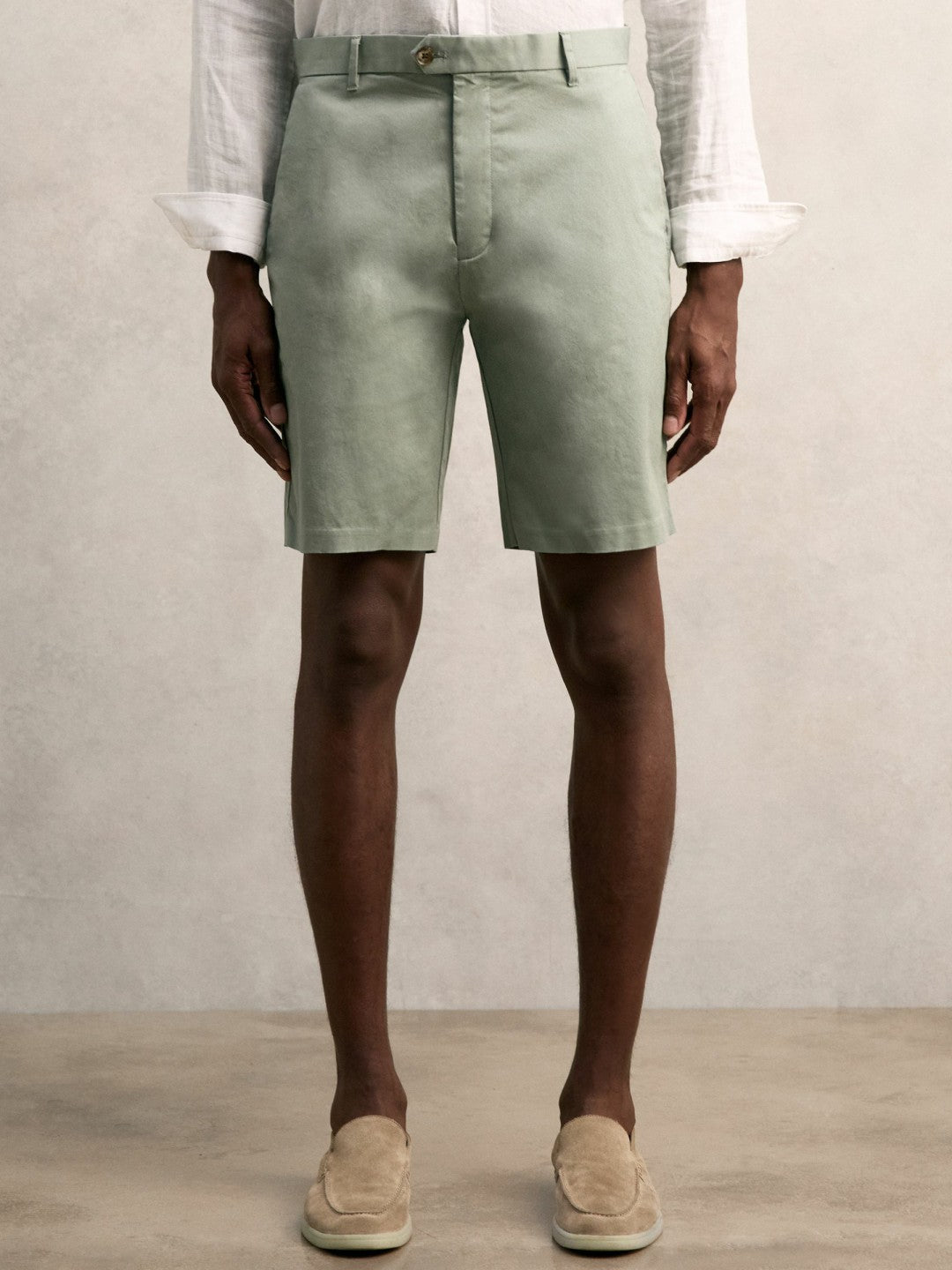 Reiss Short Length Casual Chino Shorts in Pistachio