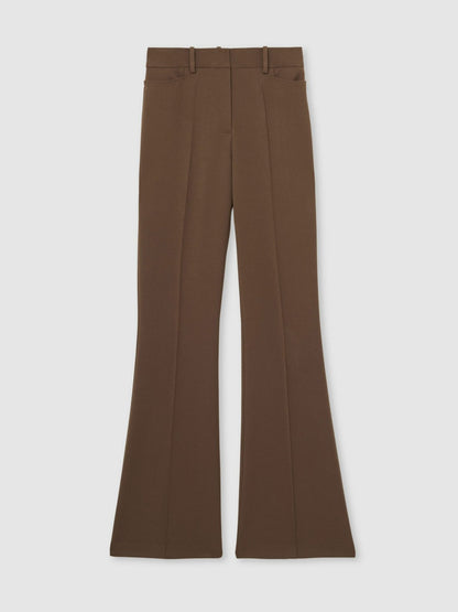 Reiss Flared Suit Trousers in Mink Neutral