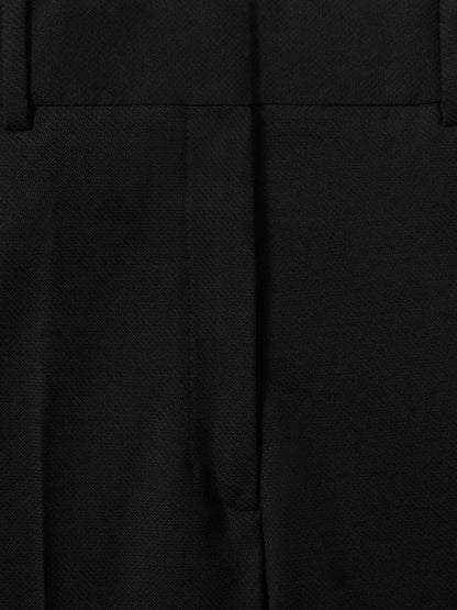 Reiss Popular Choice - Petite Wool-Blend Wide-Leg Suit Trousers in Black