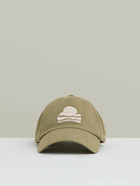 Reiss Sale - Sunset-Embroidered Cap in Washed Sage