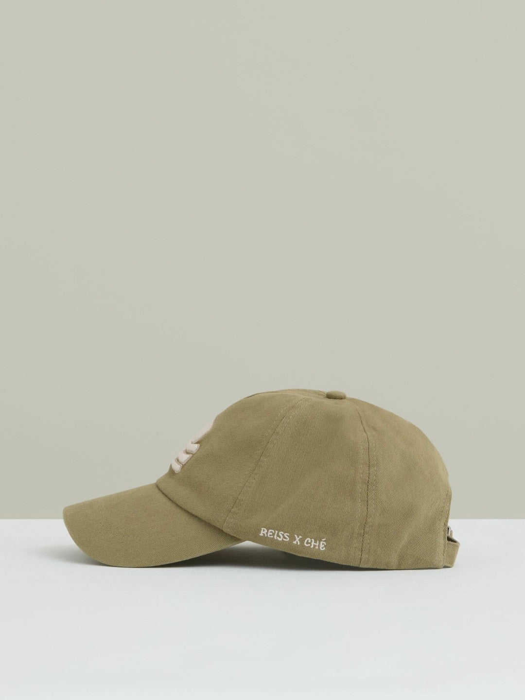 Reiss Sale - Sunset-Embroidered Cap in Washed Sage