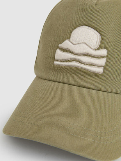 Reiss Sale - Sunset-Embroidered Cap in Washed Sage