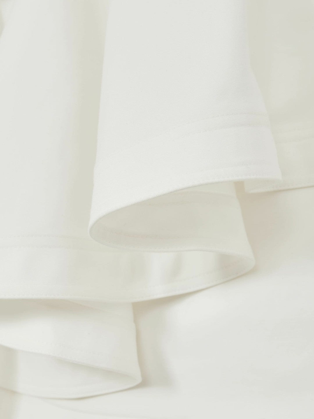 Reiss Cotton Tiered Ruffle Mini Dress in Ivory