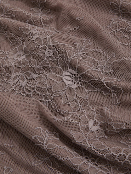 Reiss Deal - Lace Pencil Skirt in Taupe Brown