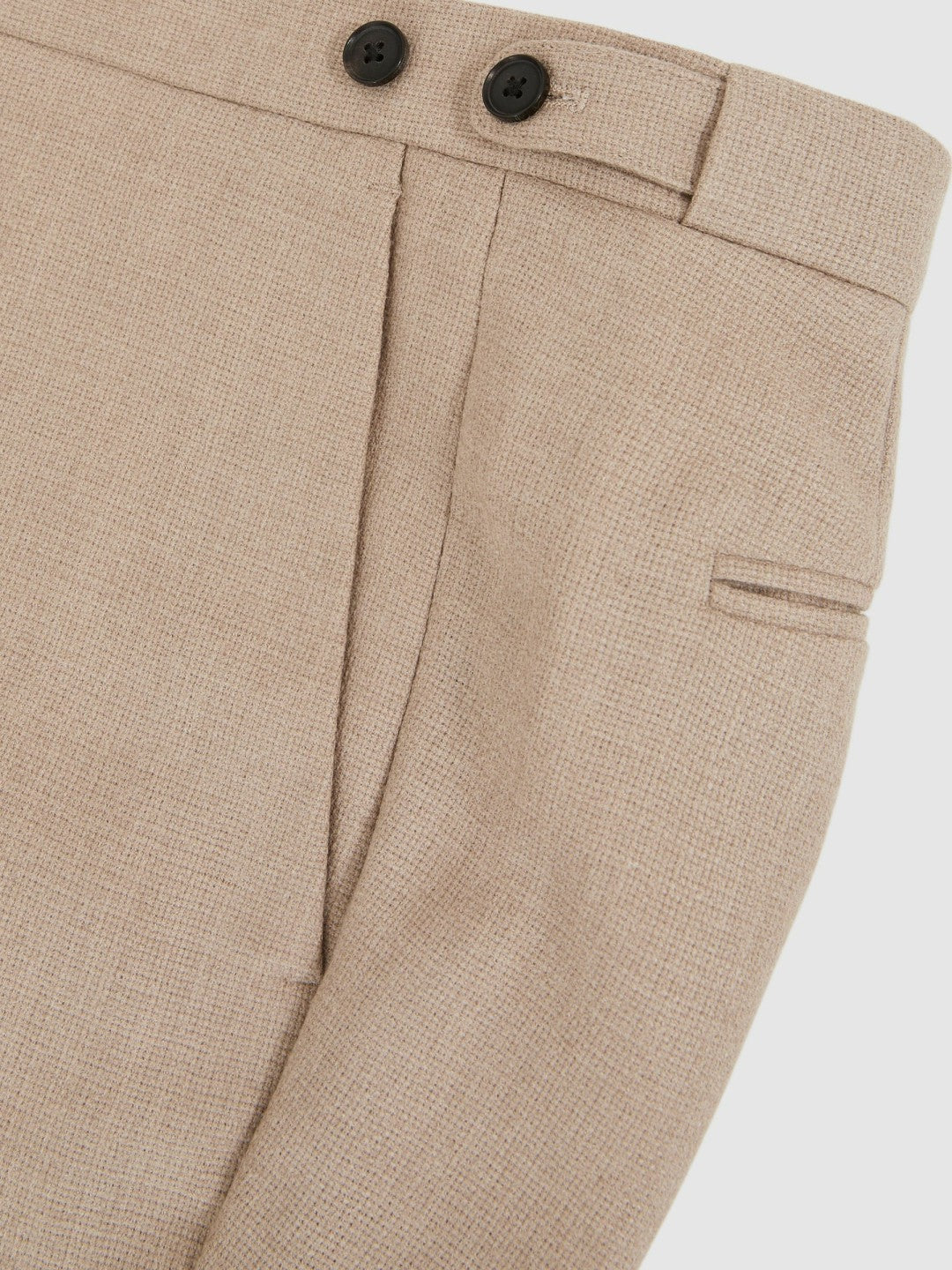 Reiss Featured - Wool-Blend Slim-Fit Suit Trousers in Oatmeal Brown