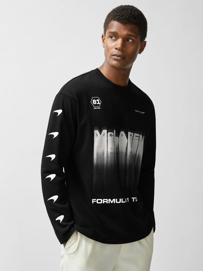 Reiss Sale - McLaren F1 Team British GP T-Shirt Unisex Fit in Black