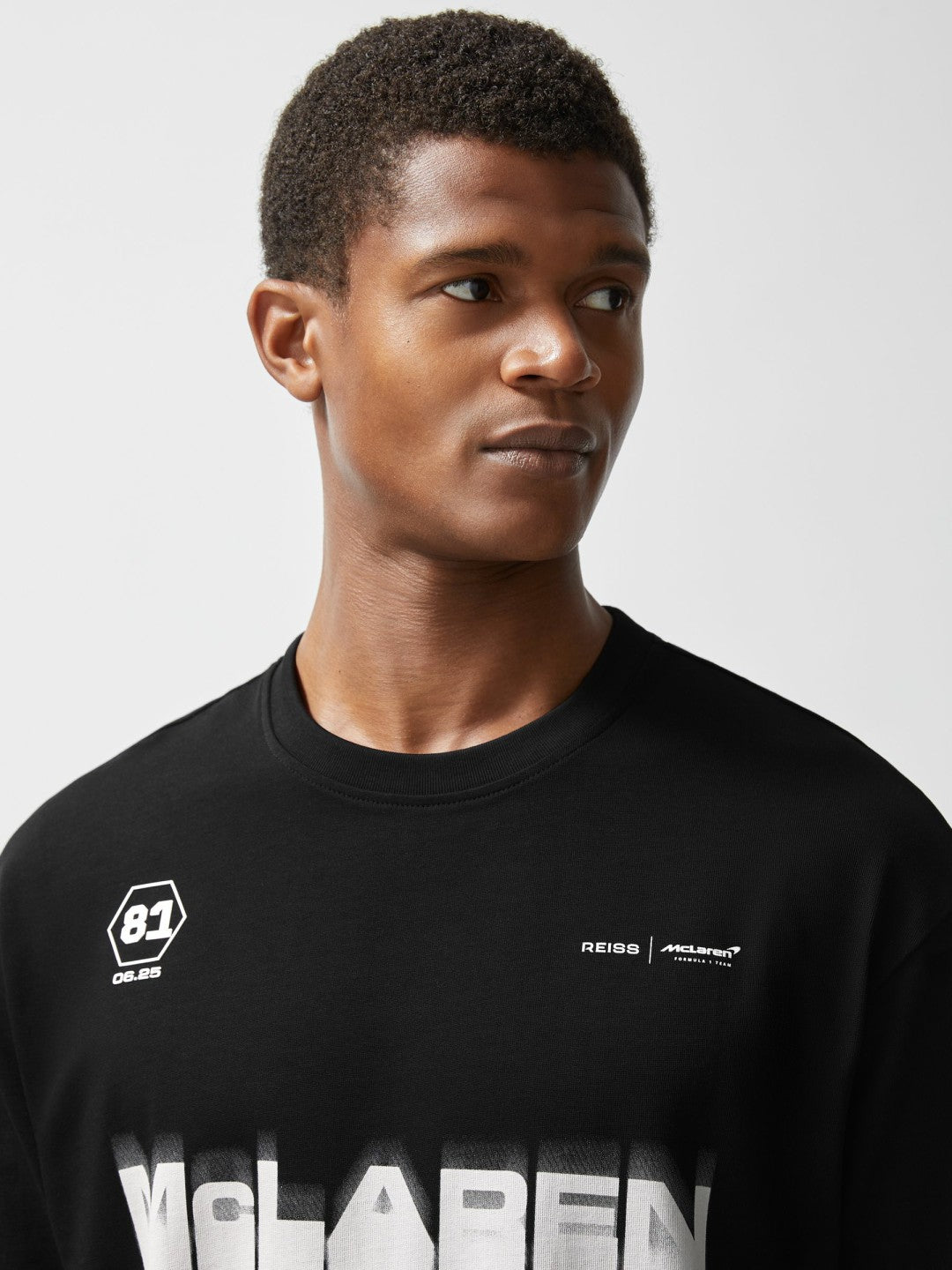 Reiss Sale - McLaren F1 Team British GP T-Shirt Unisex Fit in Black