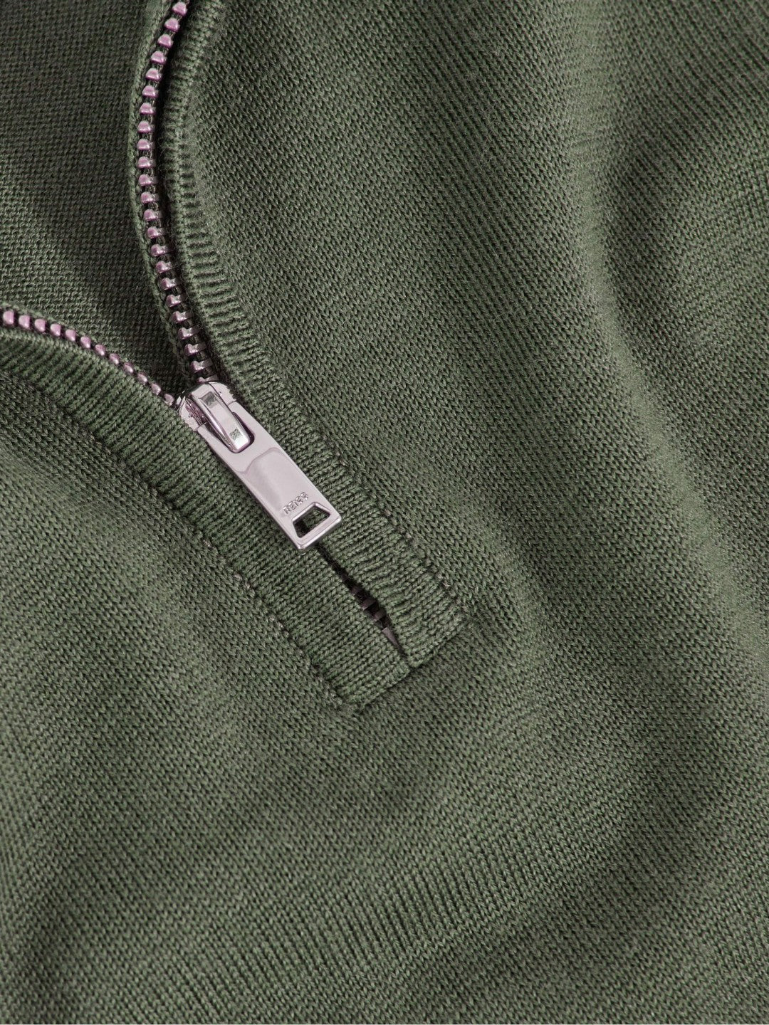 Reiss Offer - 3-9 yrs Merino Wool Half-Zip Funnel Neck Jumper in Kale Green