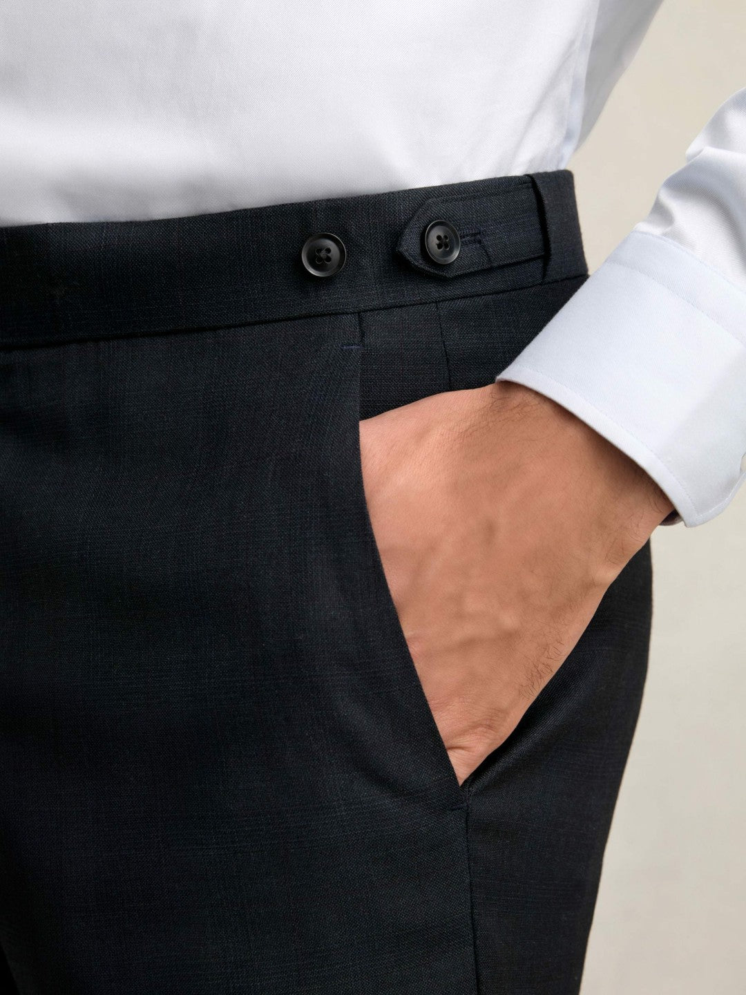 Reiss Best Seller - Wool Check Slim-Fit Suit Trousers in Navy