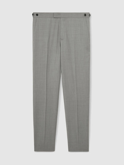 Reiss Offer - Slim-Fit Wool Suit Trousers in Mid Grey
