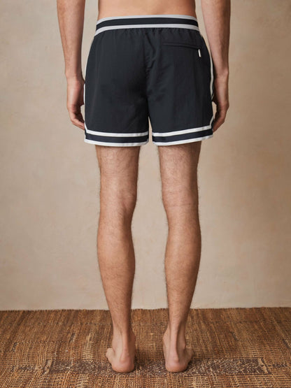 Reiss Sale - | Ché Stripe-Trim Swim Shorts in Navy