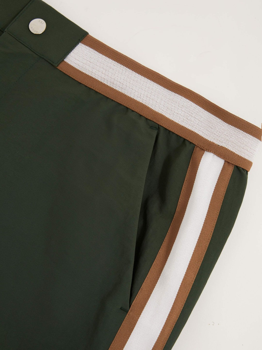 Reiss Affordable - | Ché Stripe-Trim Swim Shorts in Pine Green