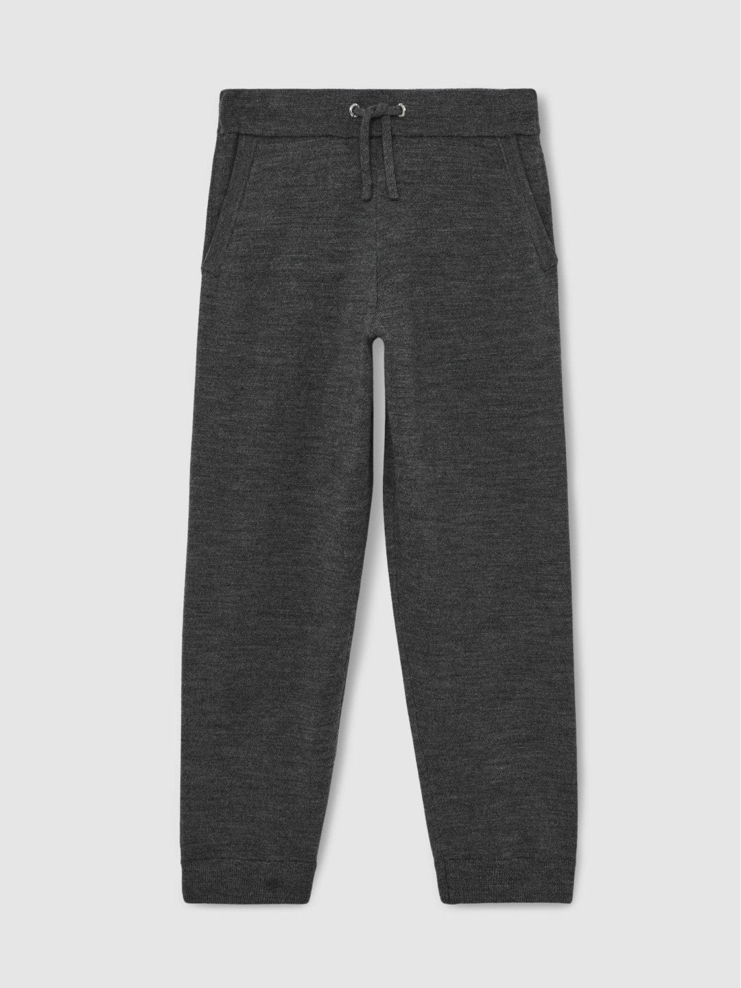 Reiss Sale - 9-13 yrs Merino Wool Cuffed Joggers in Derby Grey Melange