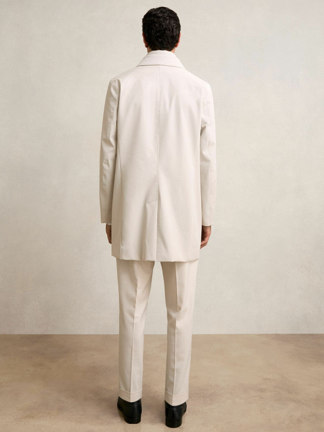 Reiss Offer - Hybrid Removable Funnel Neck Overcoat in Light Stone